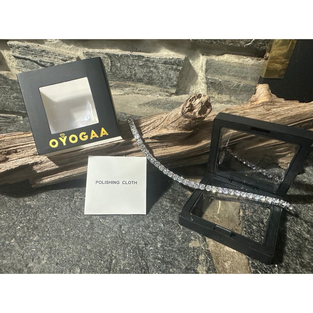 Class Silver Tennis Bracelet NWT OYOGAA